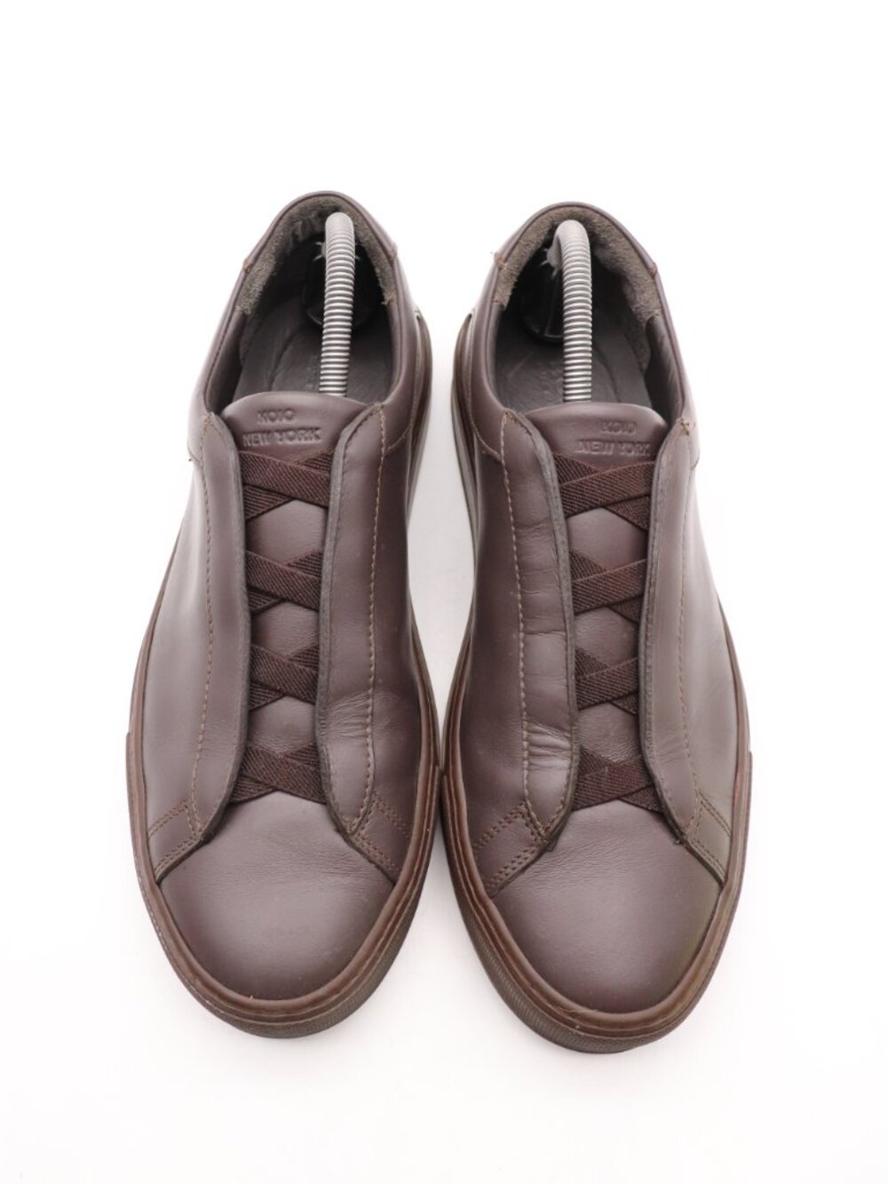 KOIO Capri X Sneakers Men's 9 Mocha Brown Leather Shoes Casual Comfort Slip On